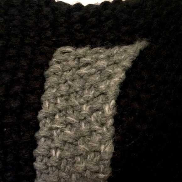 FREE PEOPLE black and grey knit cape - Picture 2 of 8